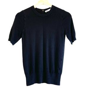 Zara Fitted Knit Black Classic T Shirt
